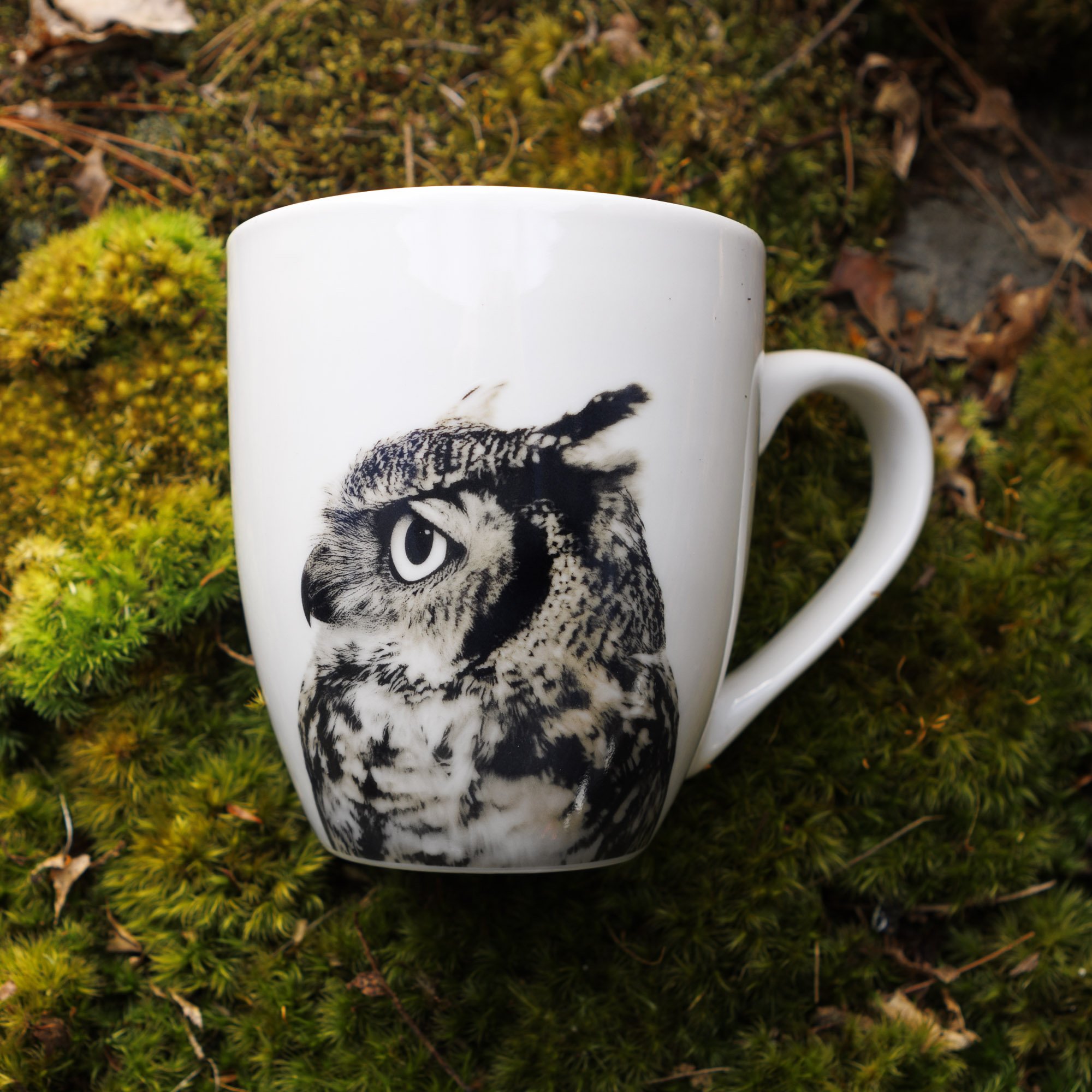 Great Horned Owl 18 oz Porcelain Mug — JenniferMaHarry.com